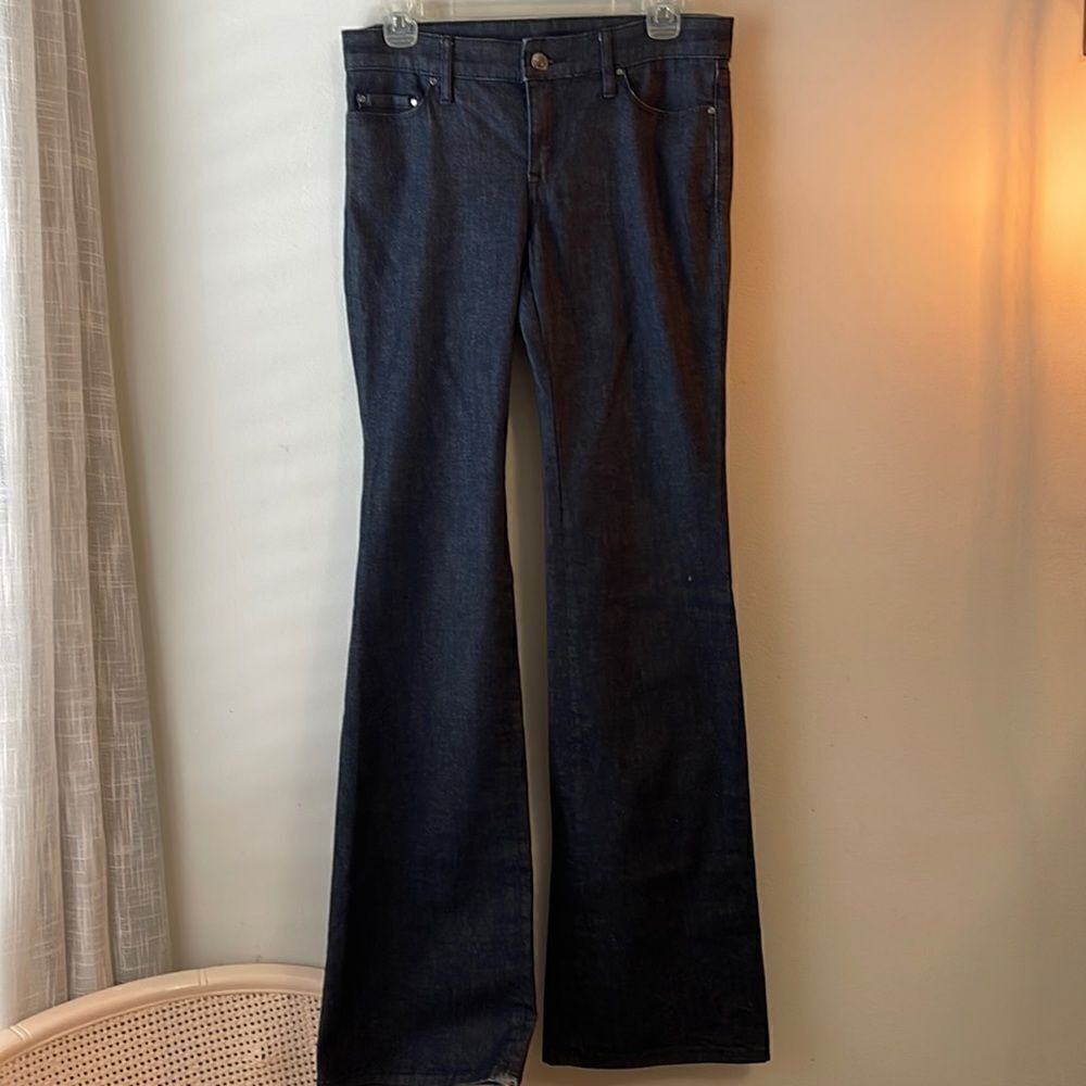 Club Monaco Dark Rinse Wash Bootcut Jeans Tag 28 fits 25/0 IMO See Measurements - Picture 2 of 12